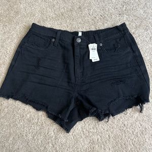 Aerie Black Jean Shorts